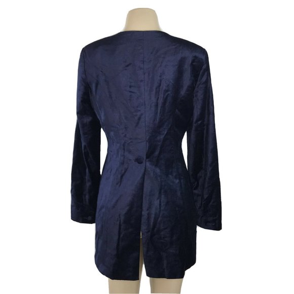 CAbi The Entrance Coat Velvet Buttons Blue #3489 - Picture 7 of 11